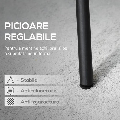 Masa gradina/terasa/balcon pentru exterior, rotunda, metalica, negru, 91x71.5 cm