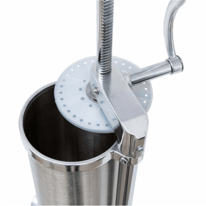 Mașină Verticală de Umplut Cârnați din Inox MX1833 – 6 kg, 6 Pâlnii de 14, 18, 21, 25, 29 și 35 mm