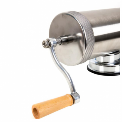 Mașină Manuală de Umplut Cârnați Craft-Tec MX132 – 3 kg, Cilindru Inox, Ventuză și 3 Pâlnii de 15, 19 și 22 mm