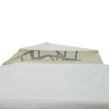Pavilion/foisor pentru gradina/terasa, cadru metalic, cu perdele, bej, 2.95x2.95x2.63 m