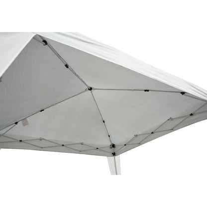 Pavilion pentru gradina/terasa, cadru metalic, material Oxford, pliabil, cu geanta, alb, 3x3x2.4 m