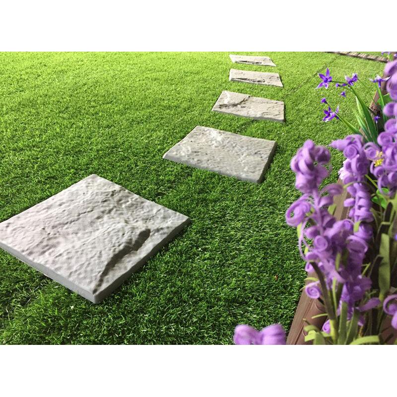 Paviment pentru poteca gradina, set 4 buc, PP, efect piatra, gri, 30x30 cm, Strend Pro