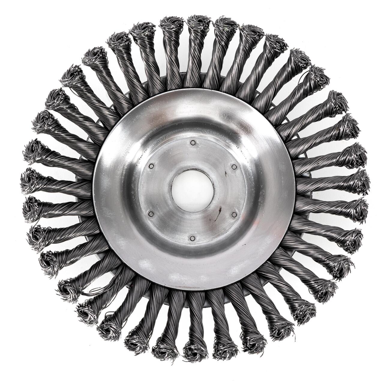 Perie sarma, tip cupa, cu toroane, pentru motocoasa/trimmer, Micul Fermier, 200 mm