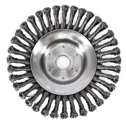 Perie sarma, tip cupa, cu toroane, pentru motocoasa/trimmer, Micul Fermier, 200 mm