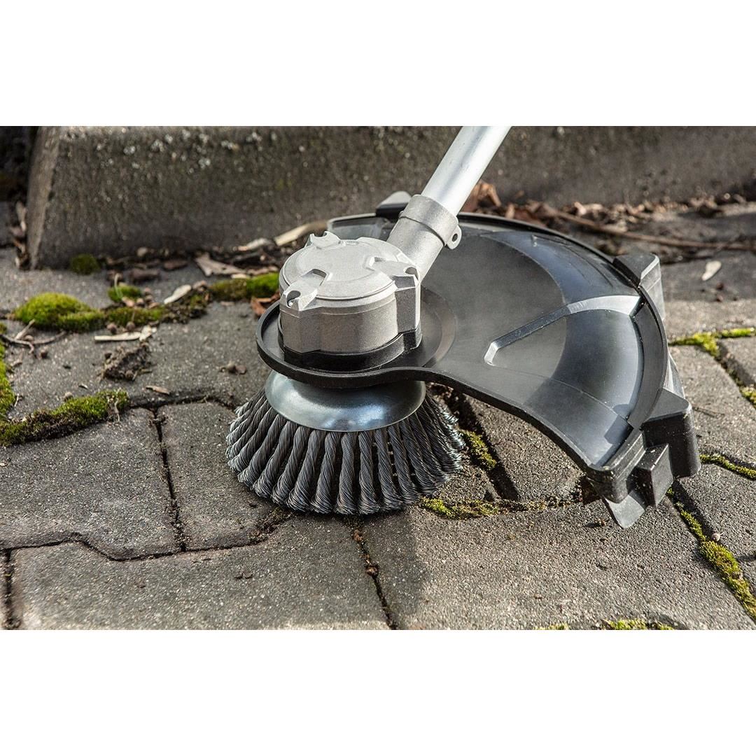 Perie sarma, tip cupa, cu toroane, pentru motocoasa/trimmer, otel, 150x25.4 mm, Graphite