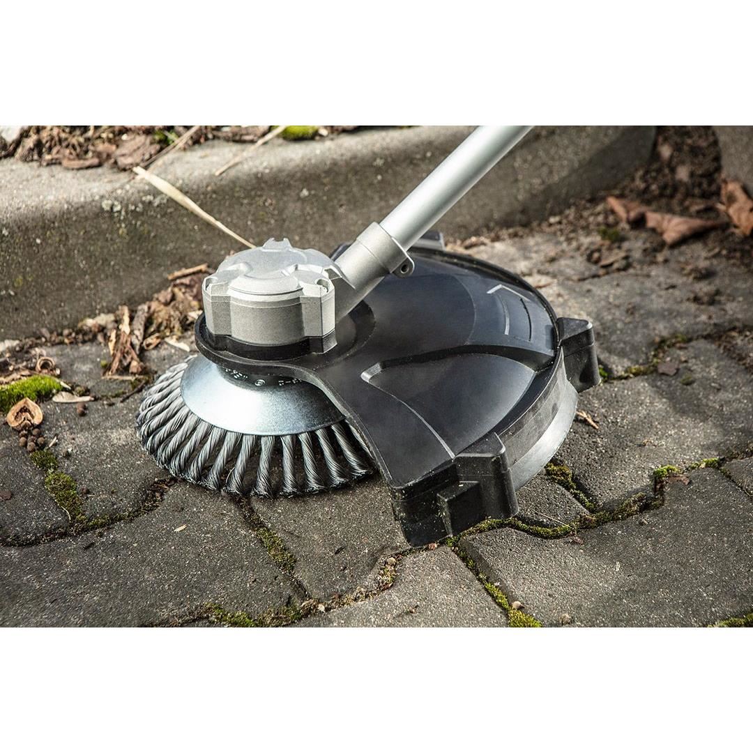 Perie sarma, tip cupa, cu toroane, pentru motocoasa/trimmer, otel, 200x25.4 mm, Graphite
