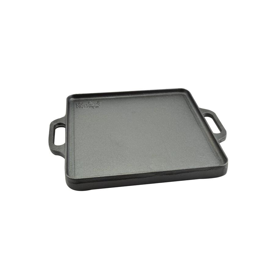 Placa gratar de fonta, patrata, 2 fete, 32x32 cm, Perfect Home