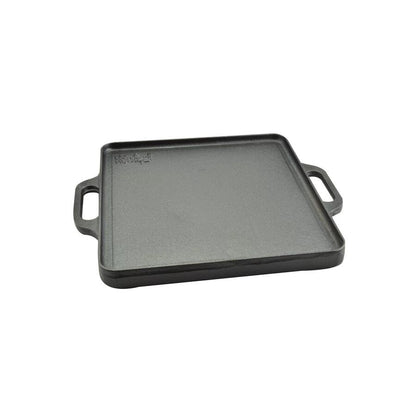 Placa gratar de fonta, patrata, 2 fete, 32x32 cm, Perfect Home