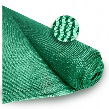 Plasa de umbrire, 80 g/mp, grad de umbrire 85%, verde, 10x2 m, cu 50 de coliere pentru montare, 150x2.5 mm
