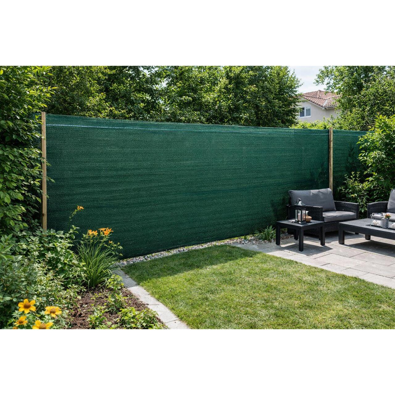 Plasa de umbrire, HDPE, UV, 230 g/mp, grad umbrire 95%, verde, 1.8x10 m, Strend Pro