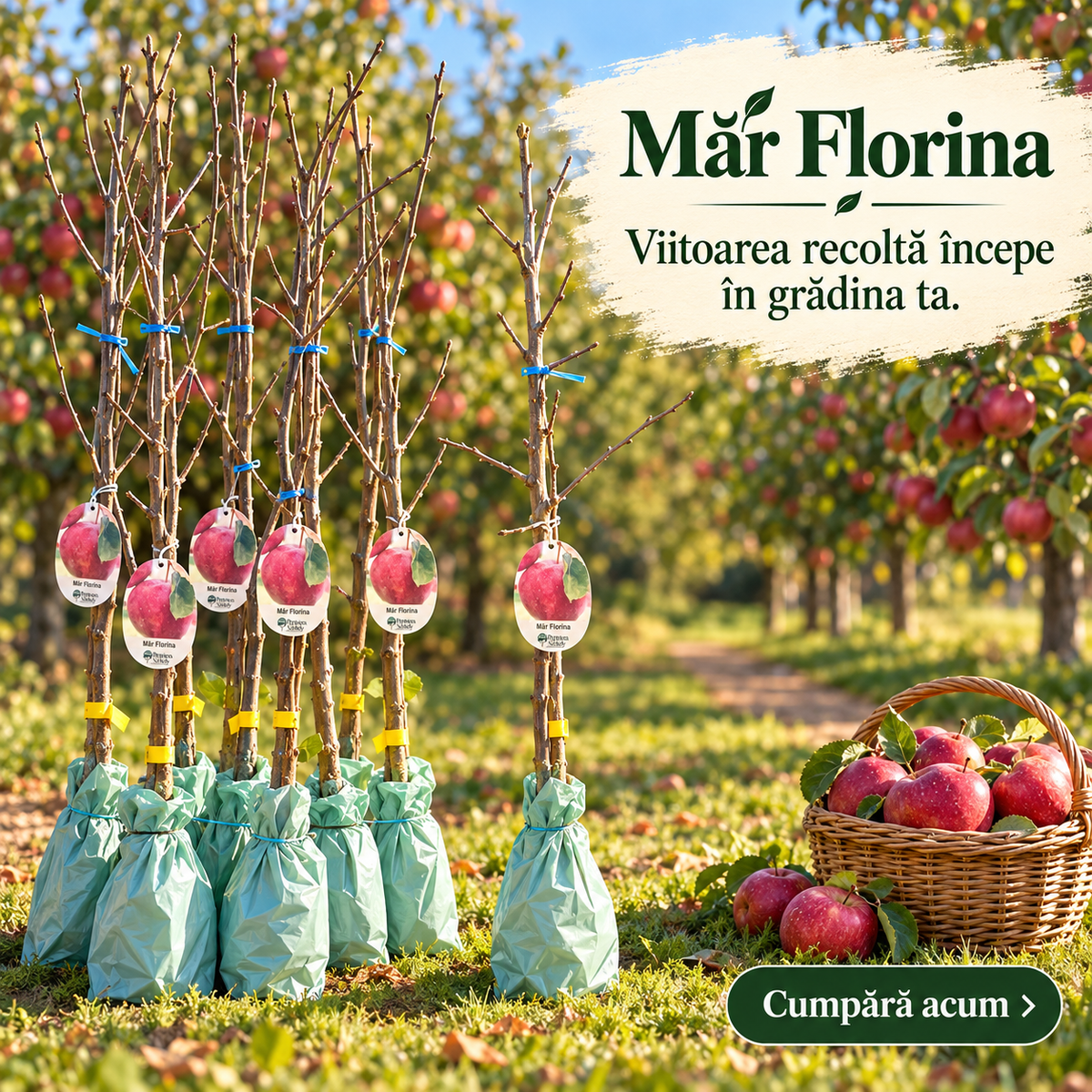 Măr Florina – Puiet Altoit pe M 106, Soi Francez de Iarnă