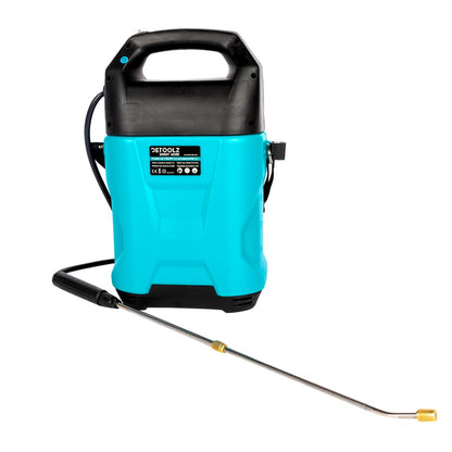 Pulverizator gradina, pompa de stropit, vermorel, Detoolz, electric, pentru spate, cu acumulator 2 Ah, 5 L