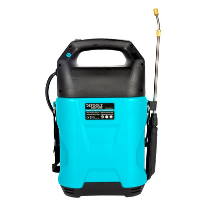 Pulverizator gradina, pompa de stropit, vermorel, Detoolz, electric, pentru spate, cu acumulator 2 Ah, 5 L