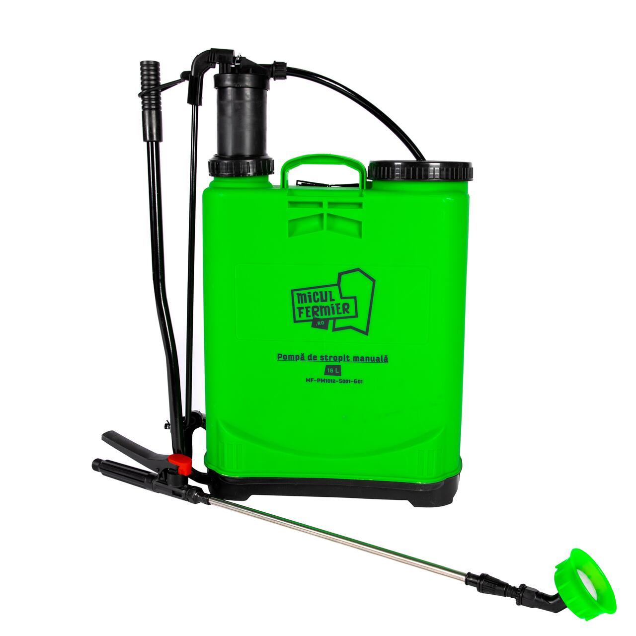 Pulverizator gradina, pompa de stropit, vermorel, Micul Fermier, manual, pentru spate, 16 L