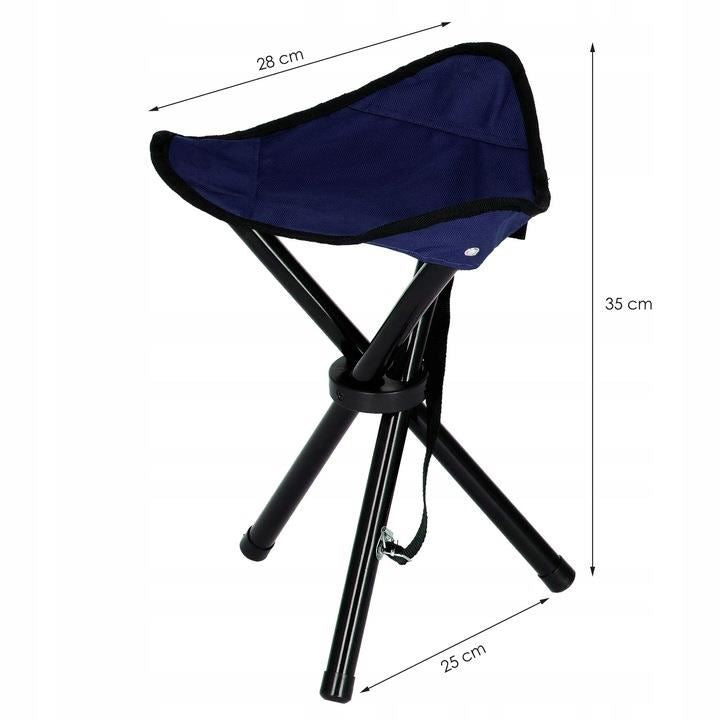 Scaun pliabil gradina, camping, pescuit, albastru, max 100 kg, 28x28x28 cm, Springos