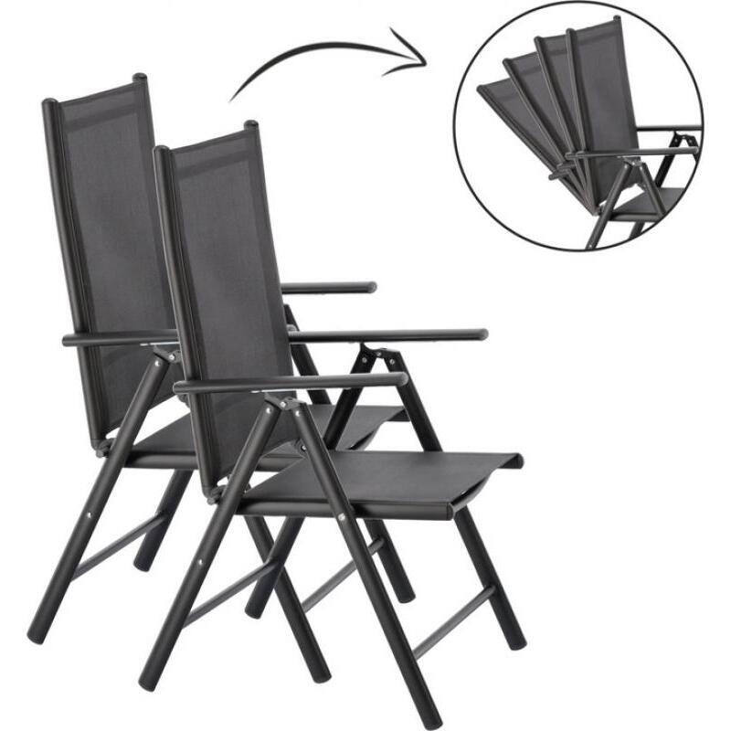 Scaun pentru gradina, pliabil, aluminiu, gri, 65x55x104, Chomik