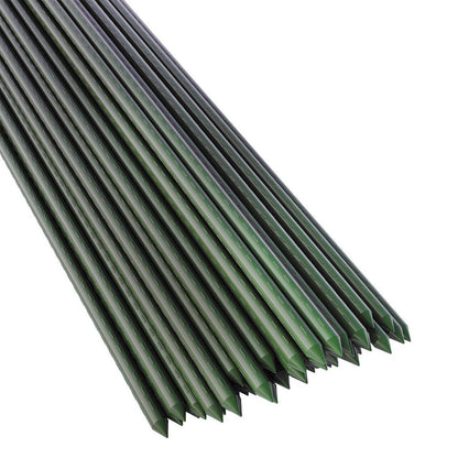 Set 10 araci/suport pentru rosii, castraveti, fasole, metal + PVC, verde, 180x1.6 cm, Artool