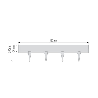 Gard pentru gradina din plastic flexibil, aramiu, model ratan, set 3 buc, 82x9.5/20 cm, 2.40 m, Gardenplast