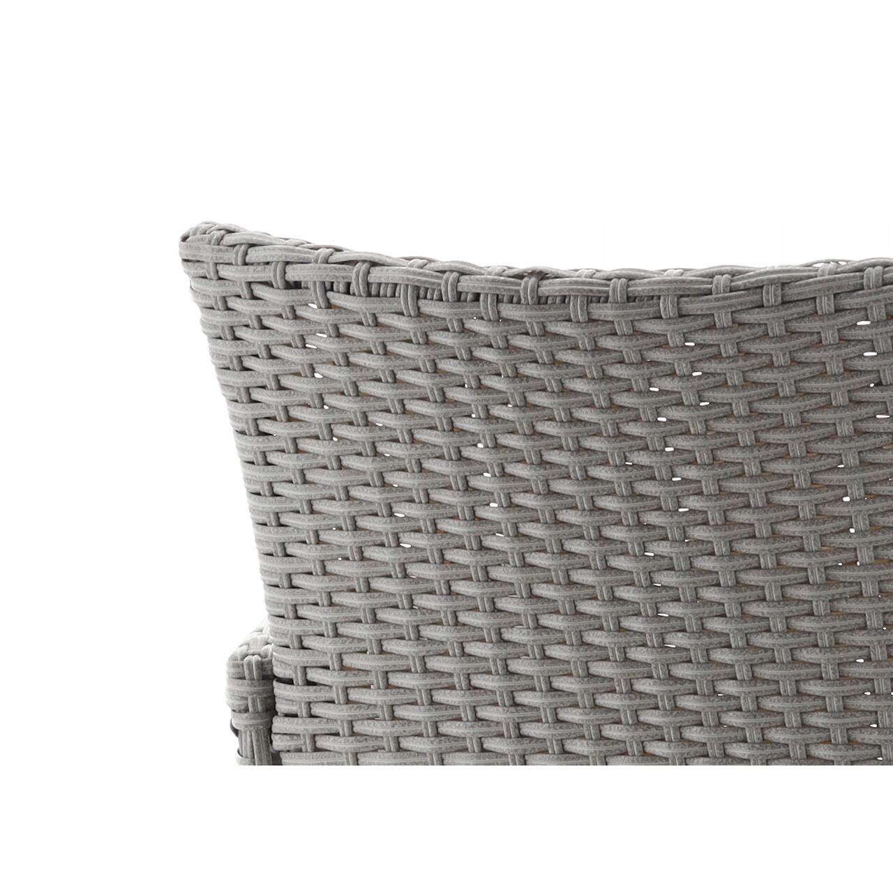 Set mobilier gradina/terasa, gri, ratan sintetic, 1 masa, 8 fotolii, Locarno