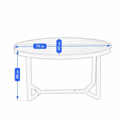 Set mobilier gradina/terasa, negru si natur, 1 masa, 2 scaune, 1 canapea, Imala