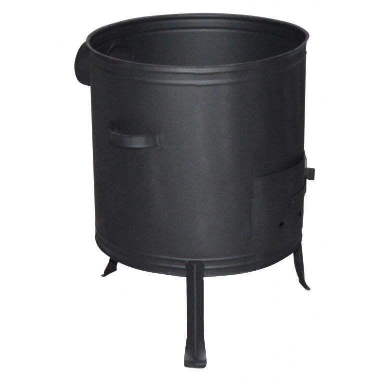 Soba, cu ceaun emailat 30 L, disc fonta 50 cm, burlan, cot, 50x67 cm
