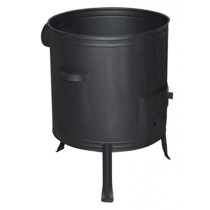 Soba, cu ceaun emailat 30 L, disc fonta 50 cm, burlan, cot, 50x67 cm