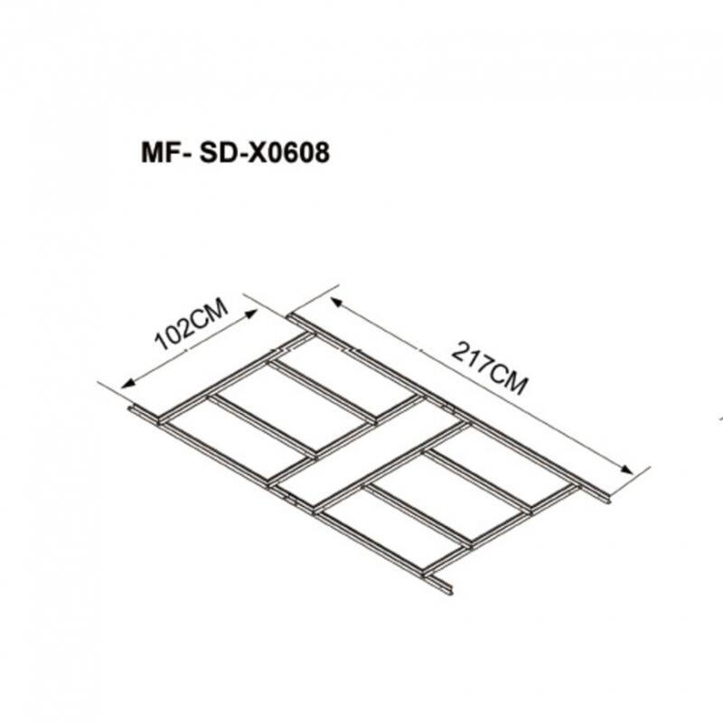 Structura metalica pentru baza casuta/magazie/sopron de gradina 2172912, 102x217 cm, Strend Pro