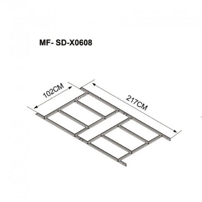 Structura metalica pentru baza casuta/magazie/sopron de gradina 2172912, 102x217 cm, Strend Pro