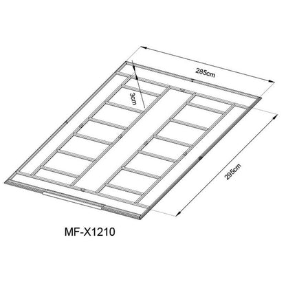 Structura metalica pentru baza casuta/magazie/sopron de gradina 2172939, 295x285 cm, Strend Pro