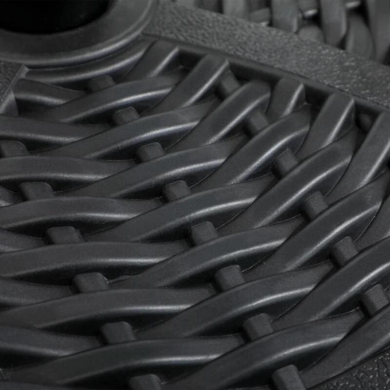 Suport pentru umbrela 38-48 mm, rotund, HDPE, imitatie ratan, negru, 45x33 cm