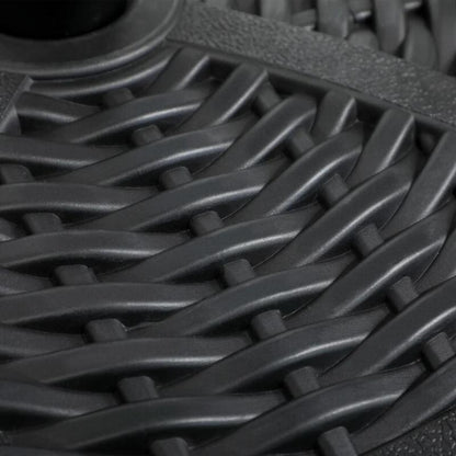 Suport pentru umbrela 38-48 mm, rotund, HDPE, imitatie ratan, negru, 45x33 cm