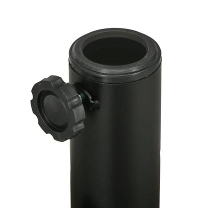 Suport pentru umbrela 38-48 mm, rotund, HDPE si otel, imitatie ratan, negru, 51x36 cm