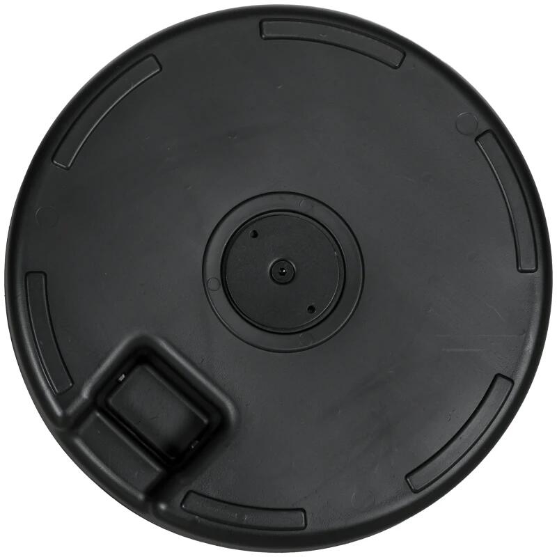 Suport pentru umbrela 38-48 mm, rotund, HDPE si otel, imitatie ratan, negru, 51x36 cm