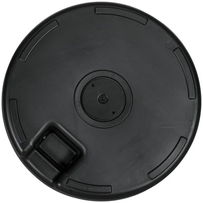 Suport pentru umbrela 38-48 mm, rotund, HDPE si otel, imitatie ratan, negru, 51x36 cm