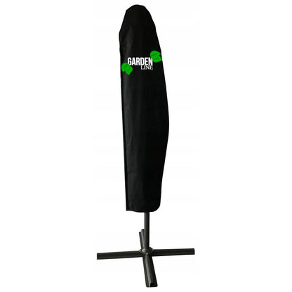 Umbrela gradina/terasa cu LED, Chomik, articulatie tip banana, gri, 300x300 cm