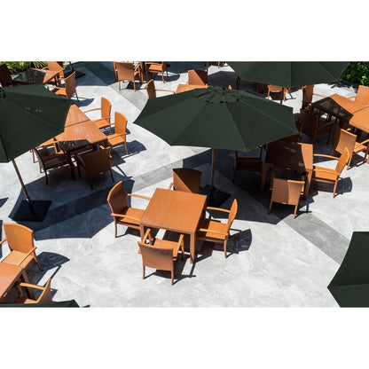 Umbrela gradina/terasa cu LED, manivela, Chomik, verde, 300 cm