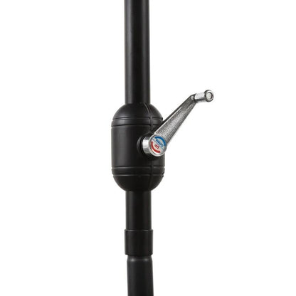 Umbrela gradina/terasa, cu inclinatie, manivela, gri, 300 cm
