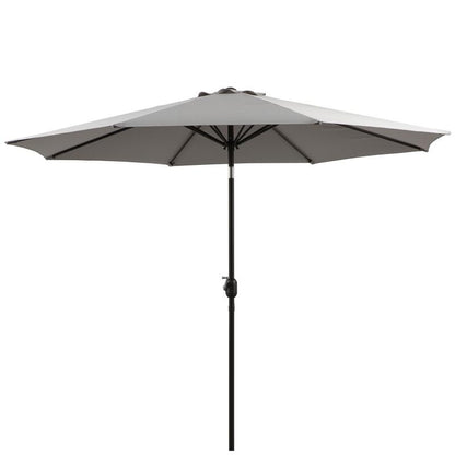 Umbrela gradina/terasa, cu inclinatie, manivela, gri, 300 cm