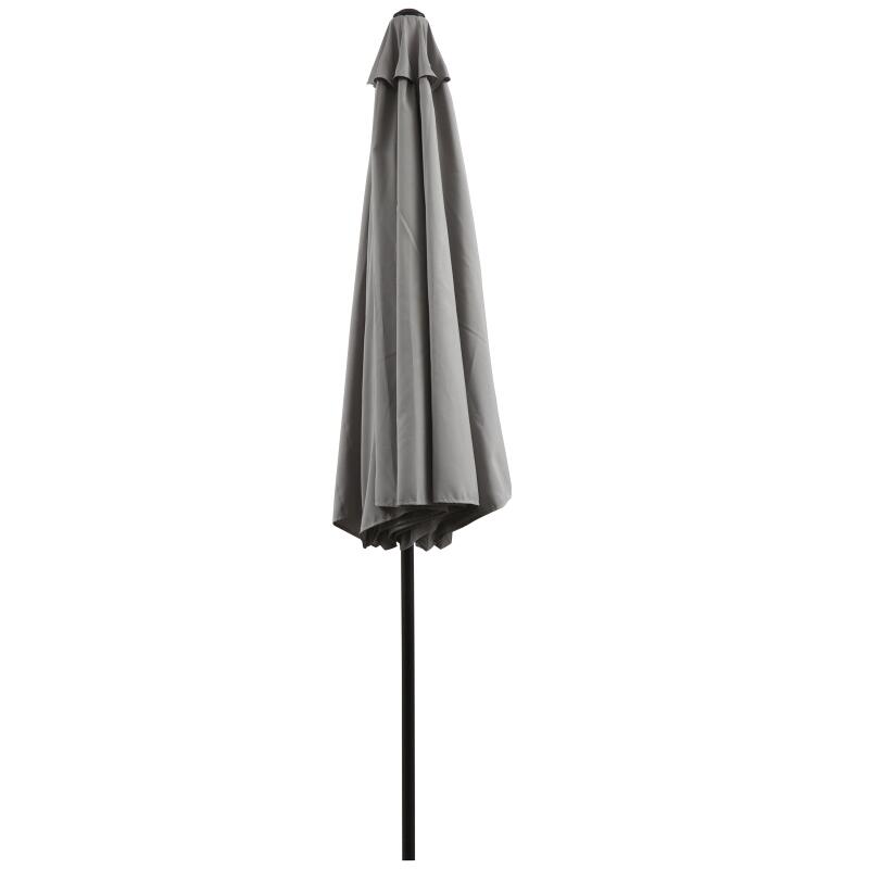 Umbrela gradina/terasa, cu inclinatie, manivela, gri, 300 cm