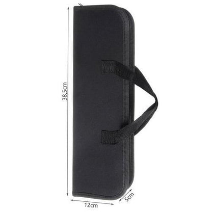 Ustensile pentru barbecue, grill, gratar, inox, geanta transport, set 9 piese, 35 cm, Kaminer