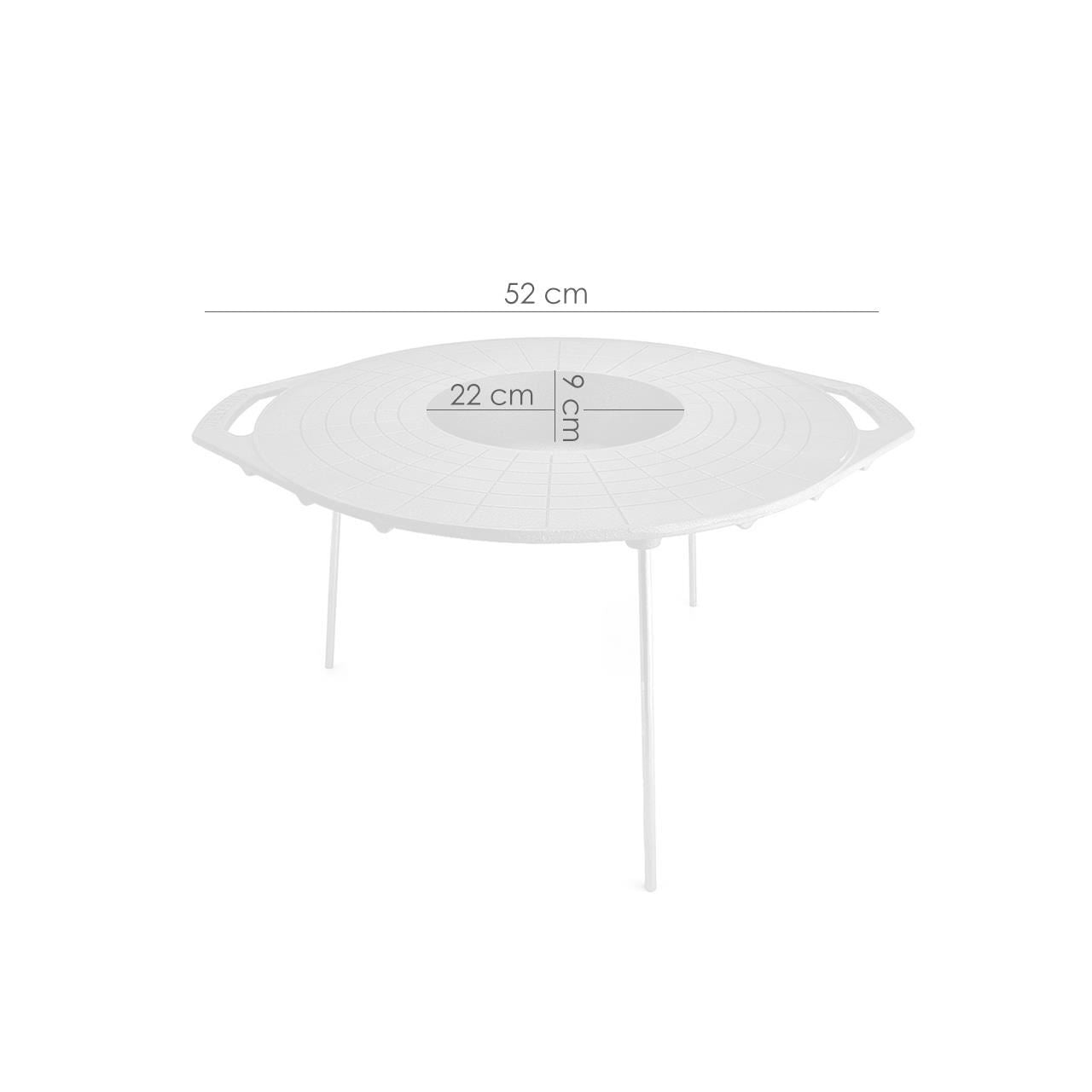 Disc pentru gratar, fonta, tip grill, cu picioare, 52 cm, Mixt Barbeque