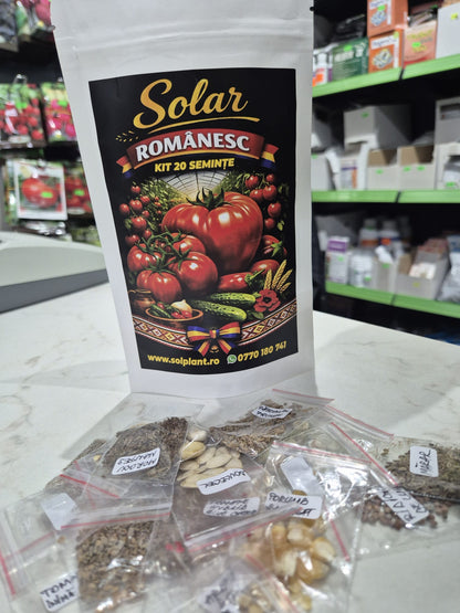 Kit Solar & Grădină Mică – Semințe Românești + Ghid Complet de Cultivare