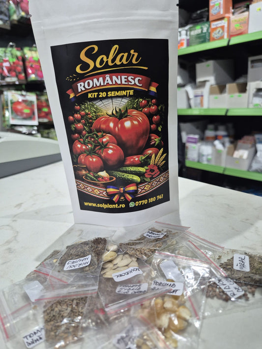 Kit Solar & Grădină Mică – Semințe Românești + Ghid Complet de Cultivare