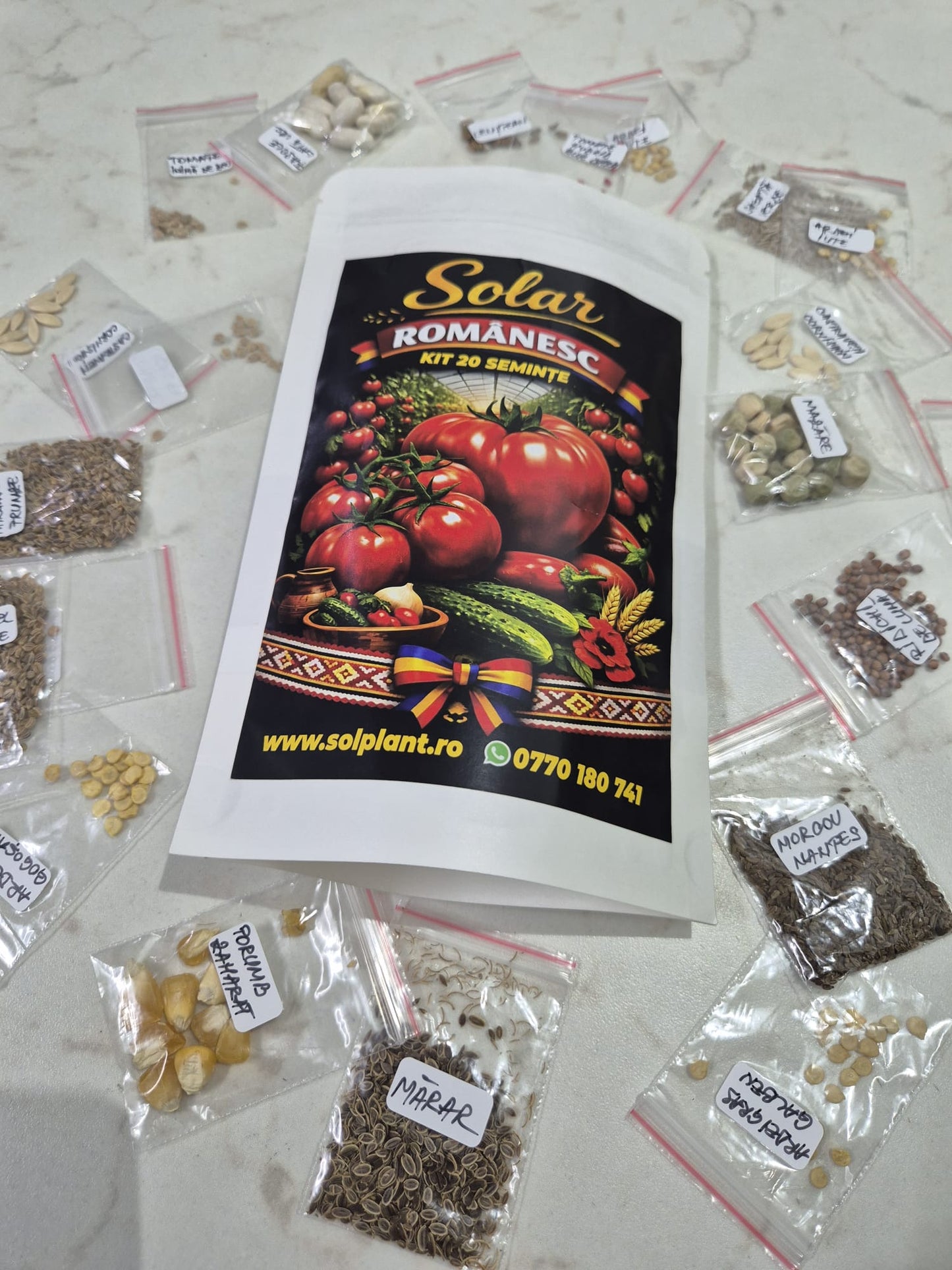 Kit Solar & Grădină Mică – Semințe Românești + Ghid Complet de Cultivare