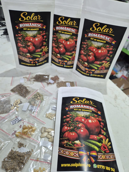 Kit Solar & Grădină Mică – Semințe Românești + Ghid Complet de Cultivare
