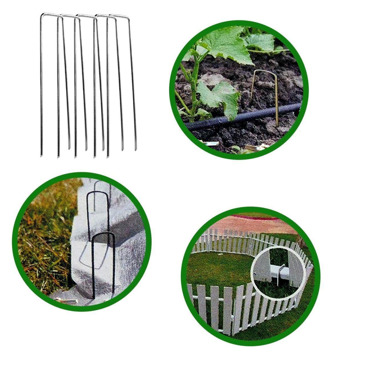 Cui tip U, fixare folii, furtune, set 10 buc, 4 mm x 15 cm