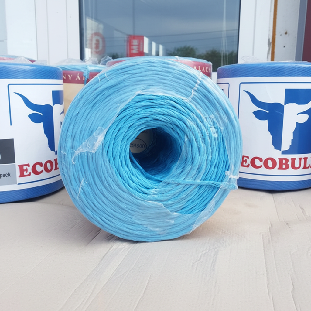 Sfoară de Balotat Ecobull Albastră 400m/kg pentru Prese, Solarii și Sere