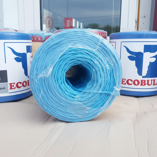 Sfoară de Balotat Ecobull Albastră 400m/kg pentru Prese, Solarii și Sere