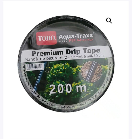 Banda de picurare AQUA-TRAXX 6MIL-10CM-200M/ROLA - SolPlant.ro