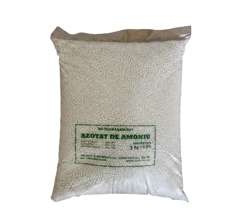 Azotat de Amoniu – Înngrășământ Granulat Azot 33,5% – Cereale, Legume, Pomi, Viță de Vie – Mifalchim